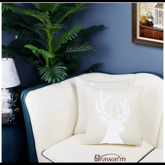 BRAWARM Pack of 2 Cotton Throw Pillow Cover - Picture 1 of 7